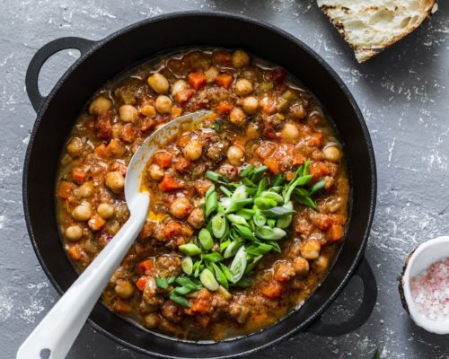 Vegan bean and sausage casserole