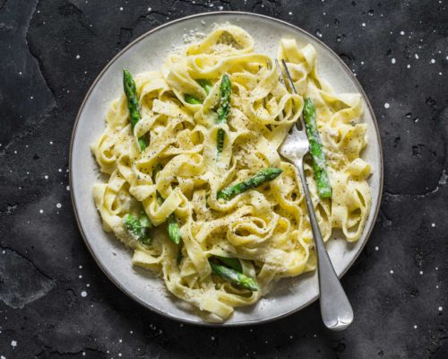 Vegan Asparagus Carbonara