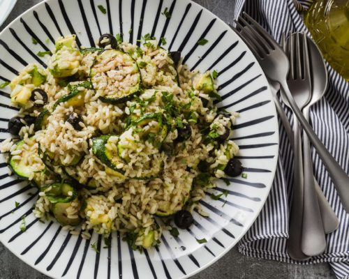 Courgette and Kale Pilaf