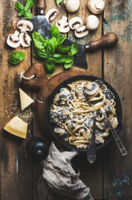 Mushroom and Leek Tagliatelle