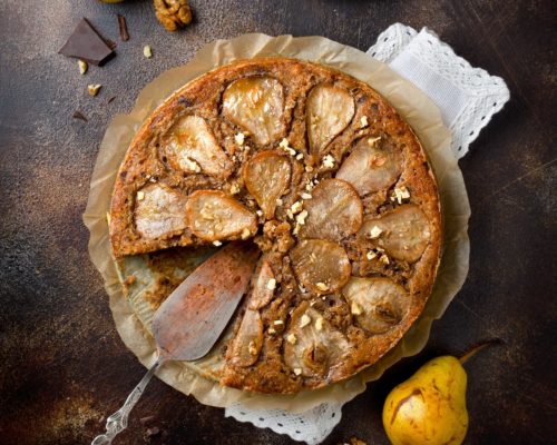 Pear and walnut pie