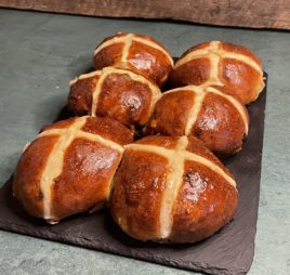 Candied Orange Hot Cross Buns